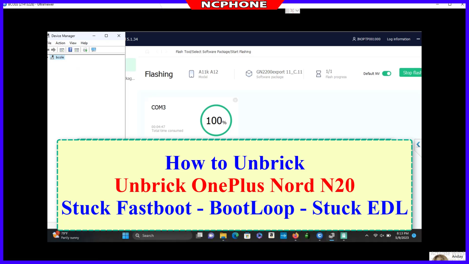 How To Unbrick Oneplus Nord N G Gn Cph Stock Firmware Rom