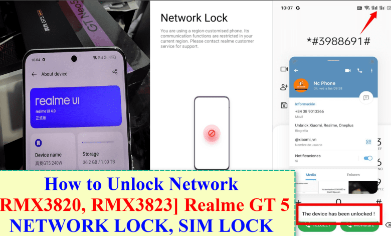 How To Unlock Network On Realme GT 5 RMX3820 RMX3823 Unlock Sim Lock