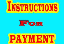 Instructions for payment