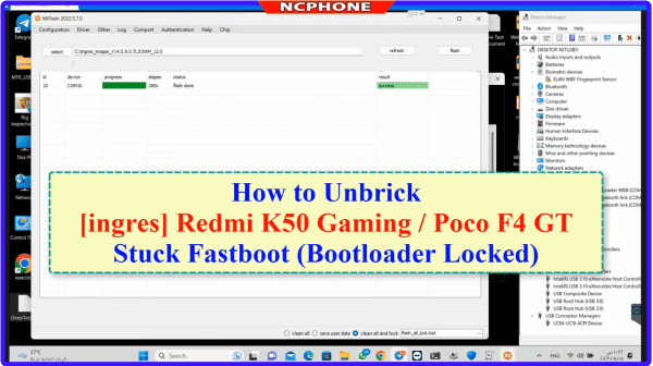 Unbrick Xiaomi Redmi K50 Gaming (Poco F4 GT)