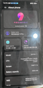 Global ROM Nubia Red Magic 9 Pro done